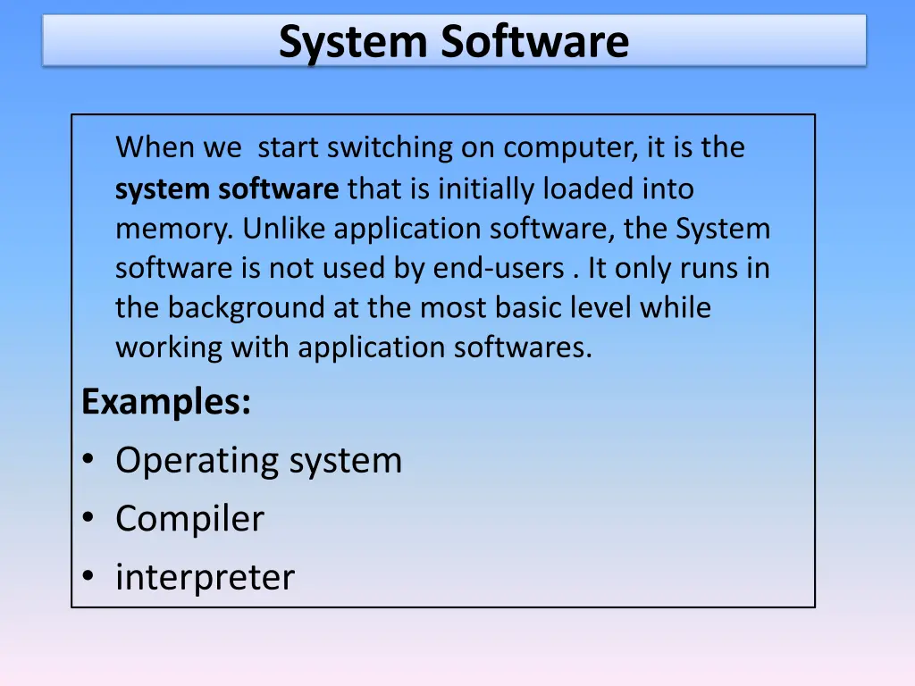 system software