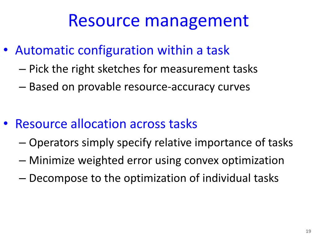 resource management