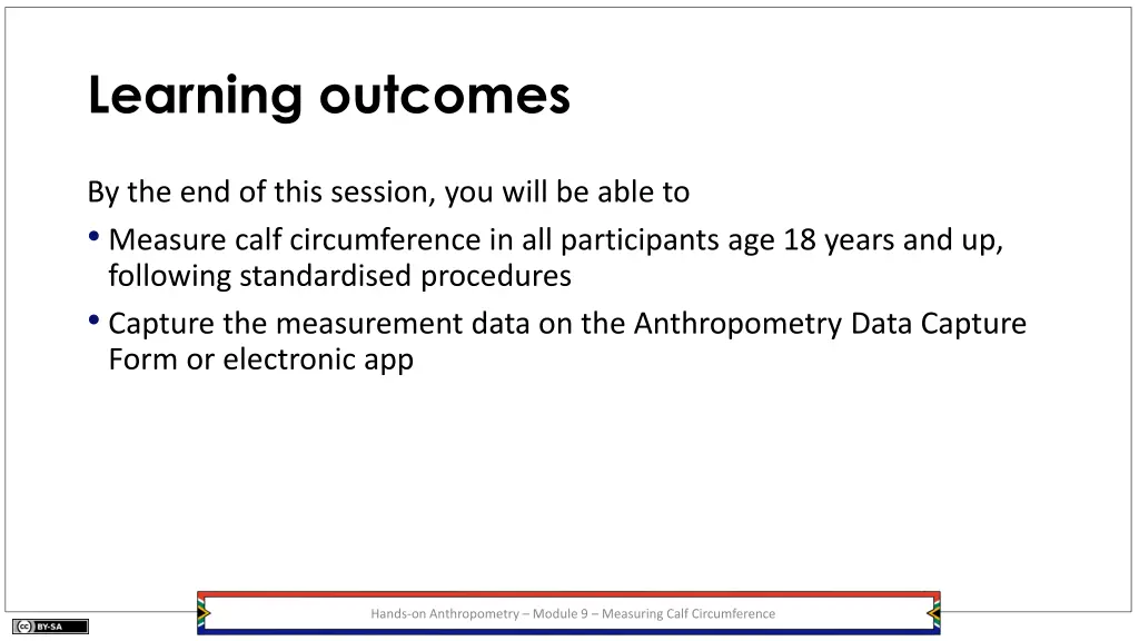 learning outcomes