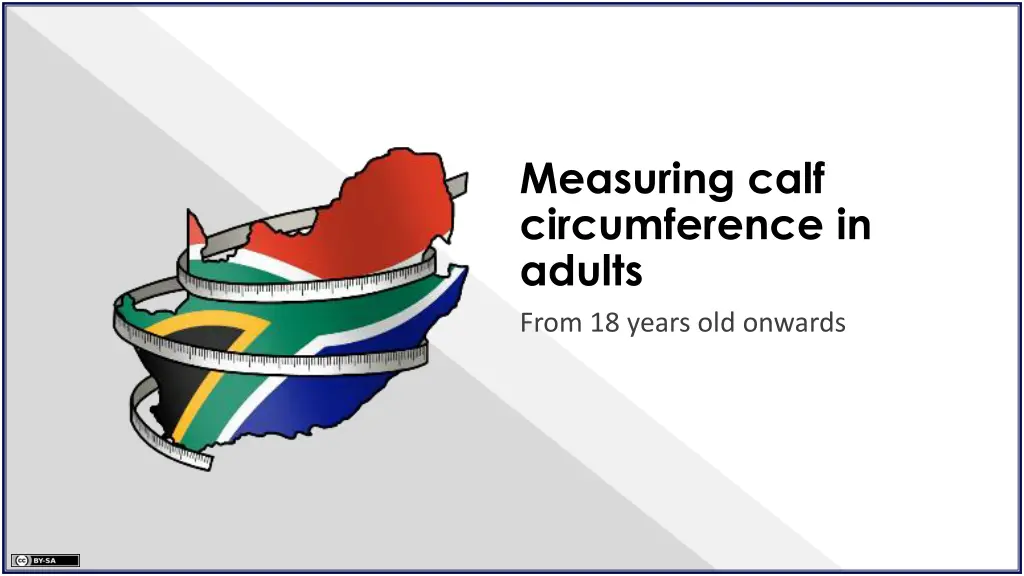 measuring calf circumference in adults from