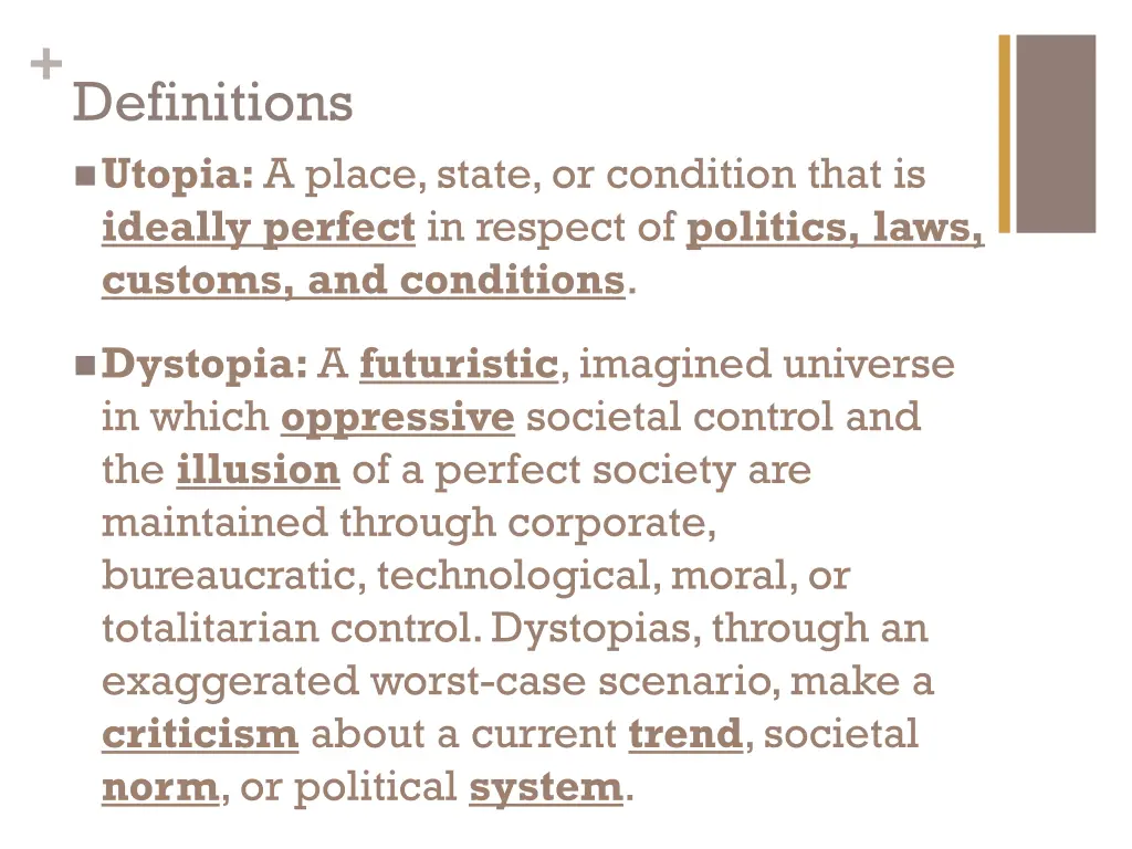 definitions utopia a place state or condition