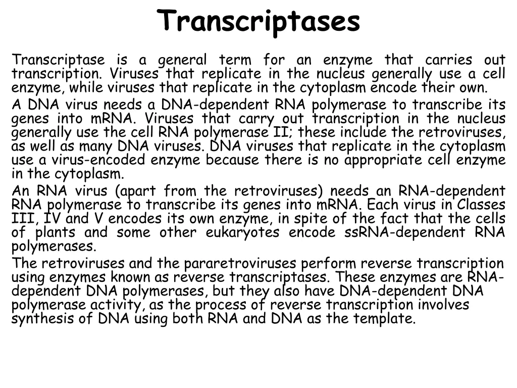 transcriptases