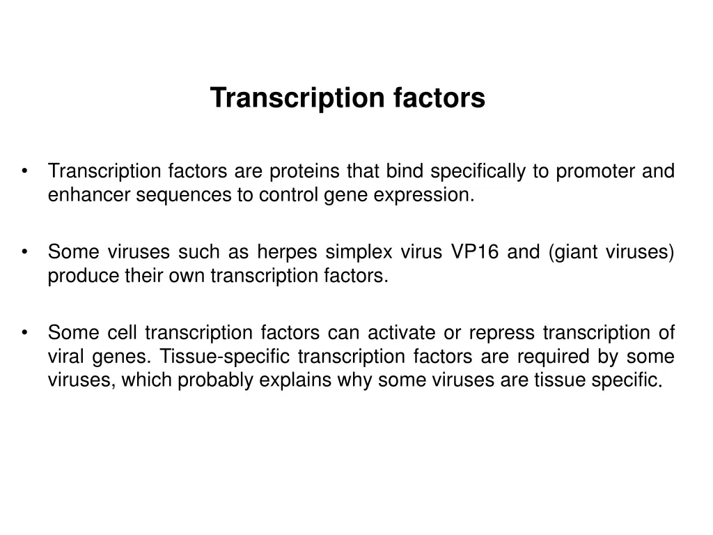 transcription factors