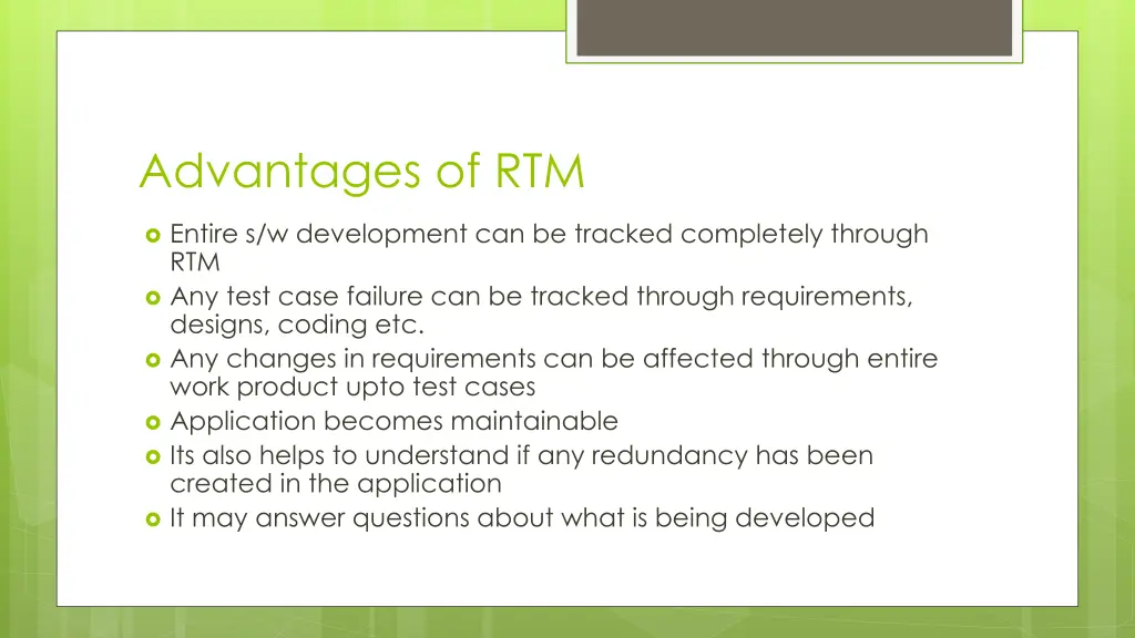 advantages of rtm