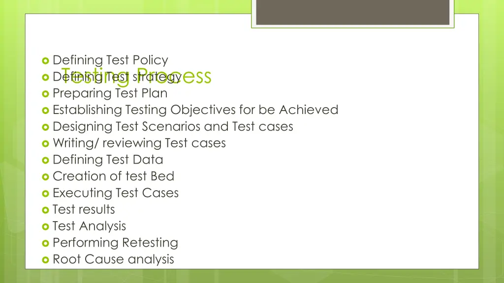 defining test policy defining test strategy