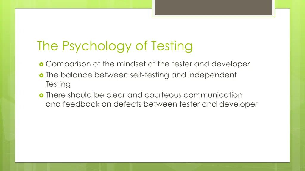 the psychology of testing