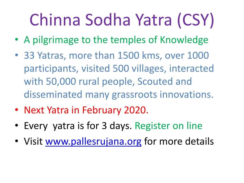 chinna sodha yatra csy a pilgrimage