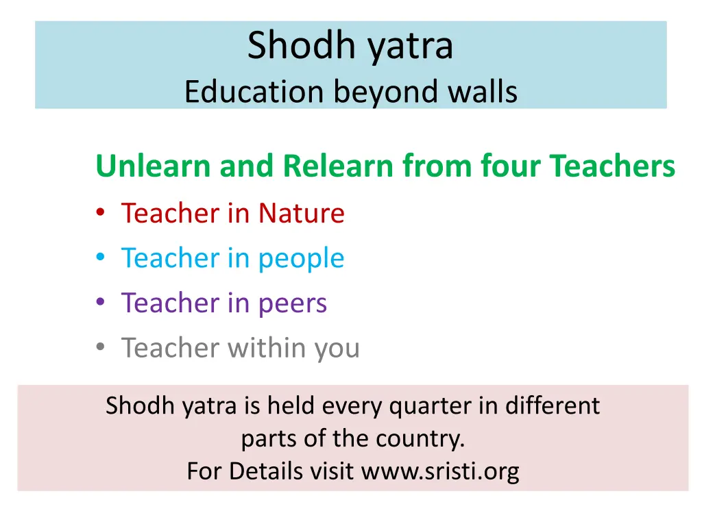 shodh yatra education beyond walls