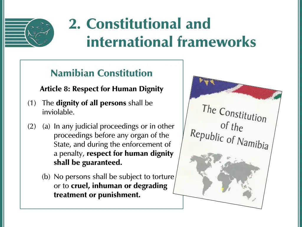 2 constitutional and international frameworks