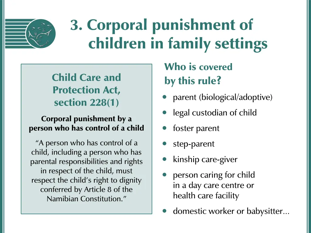 3 corporal punishment of children in family