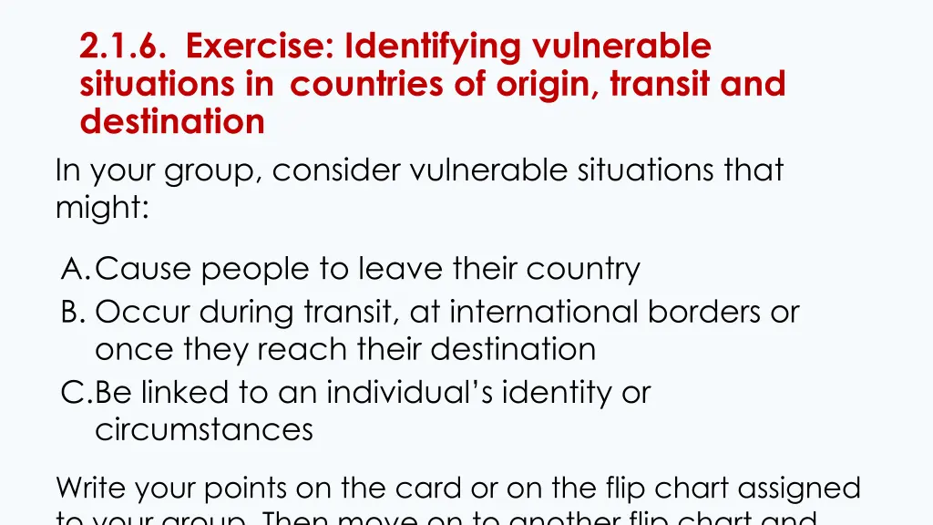 2 1 6 exercise identifying vulnerable situations