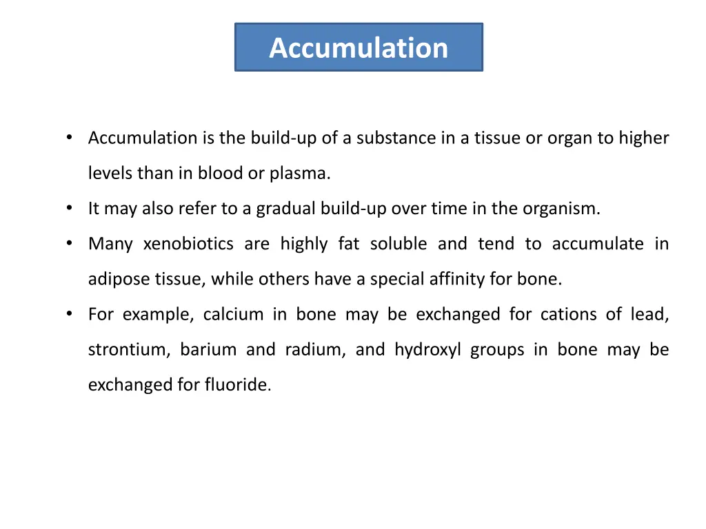 accumulation