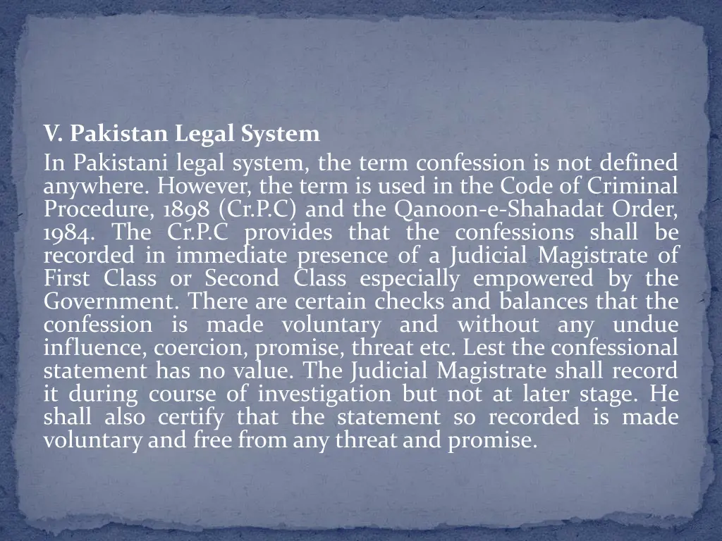 v pakistan legal system in pakistani legal system