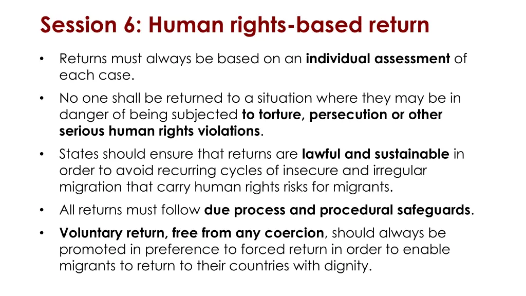 session 6 human rights based return