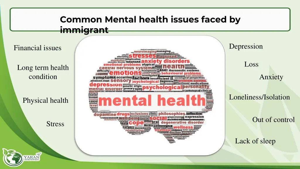 common mental health issues faced by immigrant