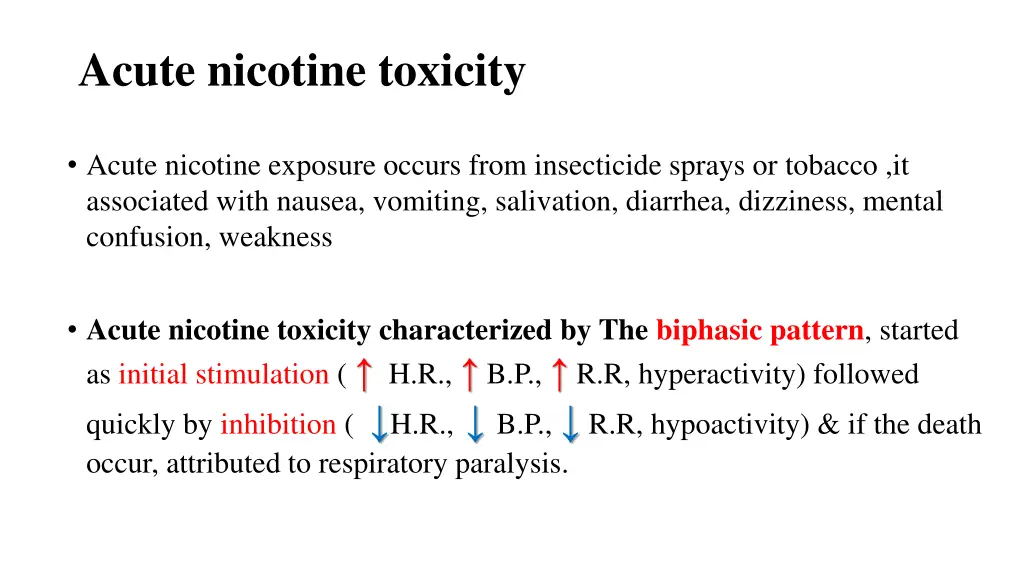 acute nicotine toxicity