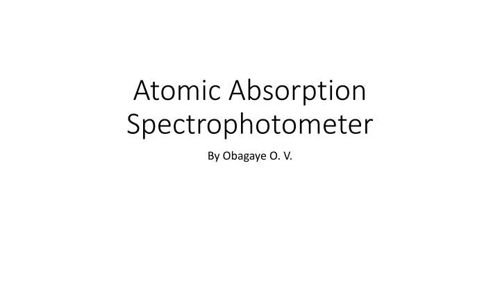 atomic absorption spectrophotometer