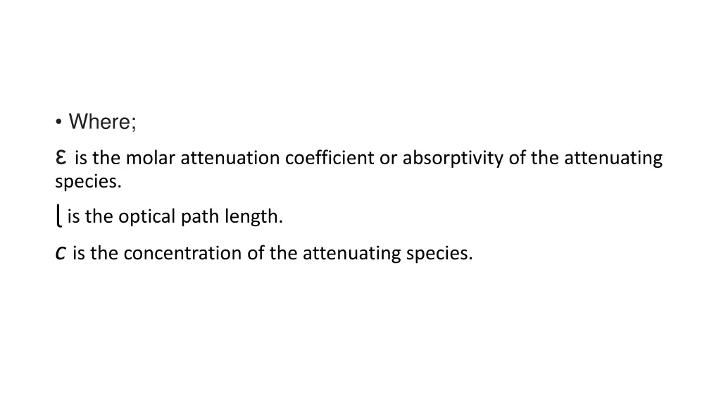 where is the molar attenuation coefficient