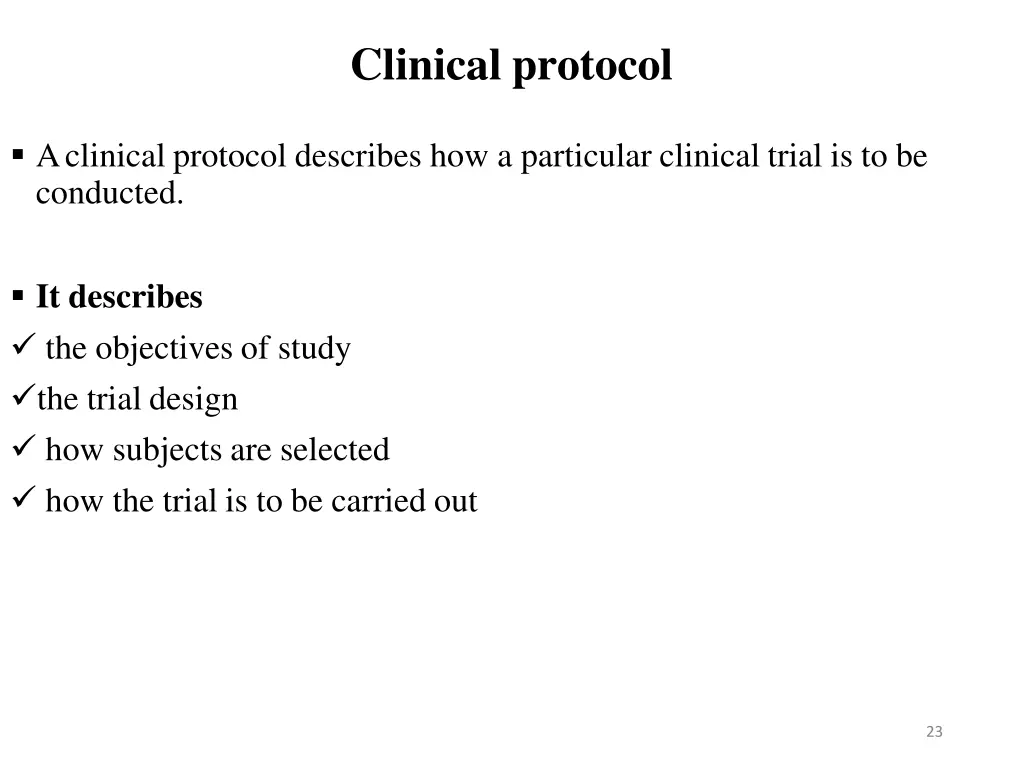 clinical protocol