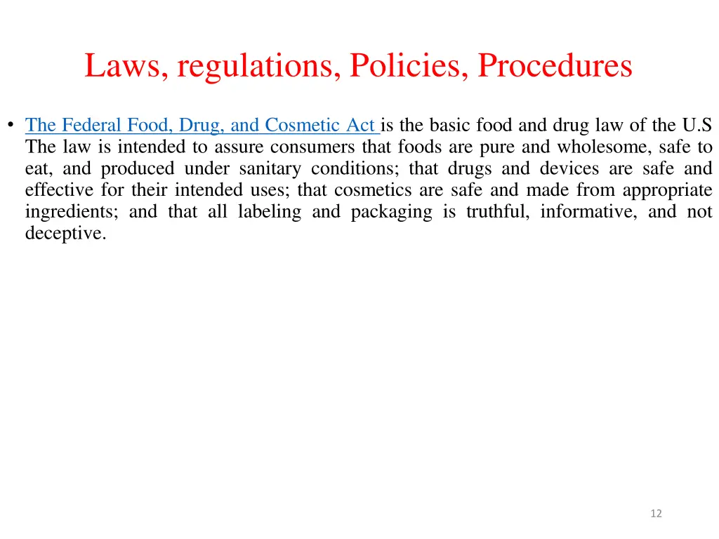 laws regulations policies procedures