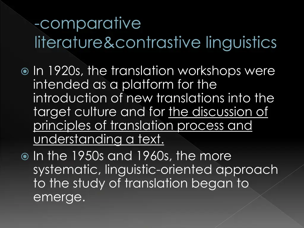 comparative literature contrastive linguistics