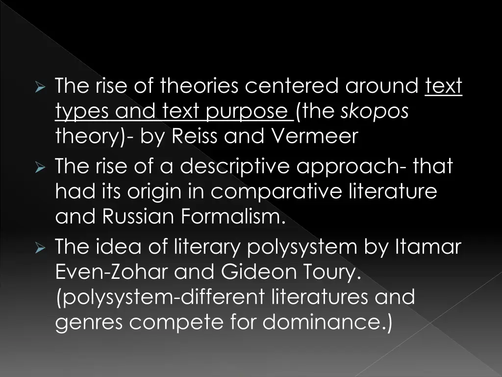 the rise of theories centered around text types