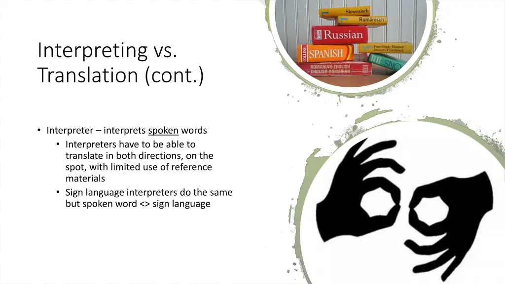 interpreting vs translation cont