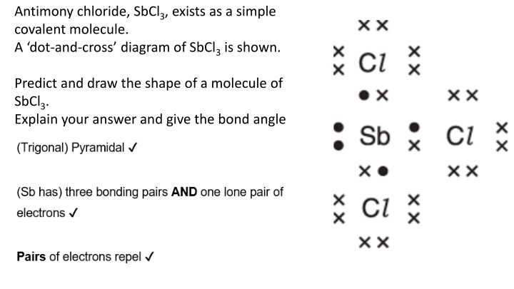 antimony chloride sbcl 3 exists as a simple