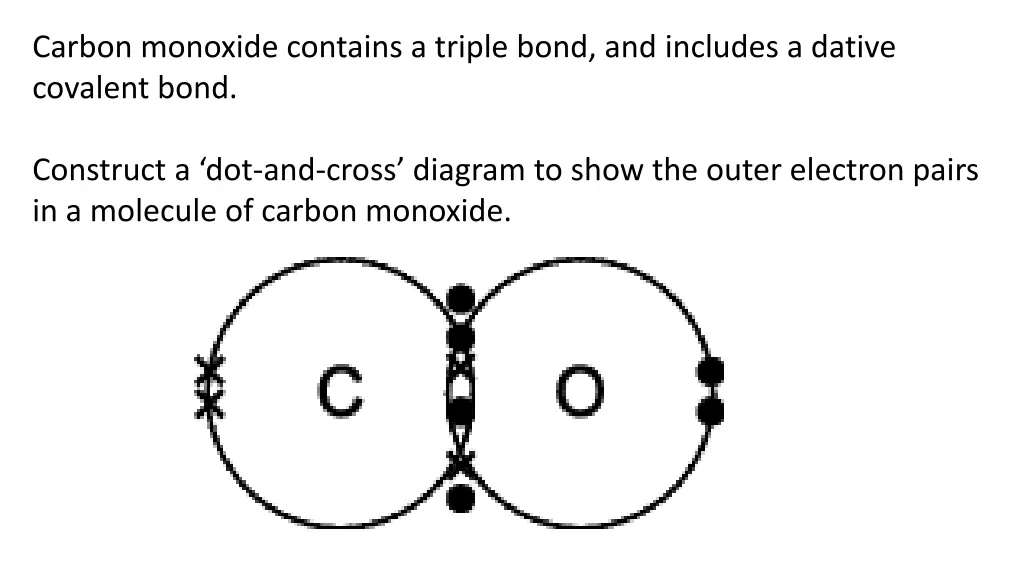 carbon monoxide contains a triple bond