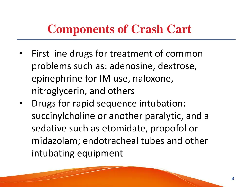 components of crash cart 1