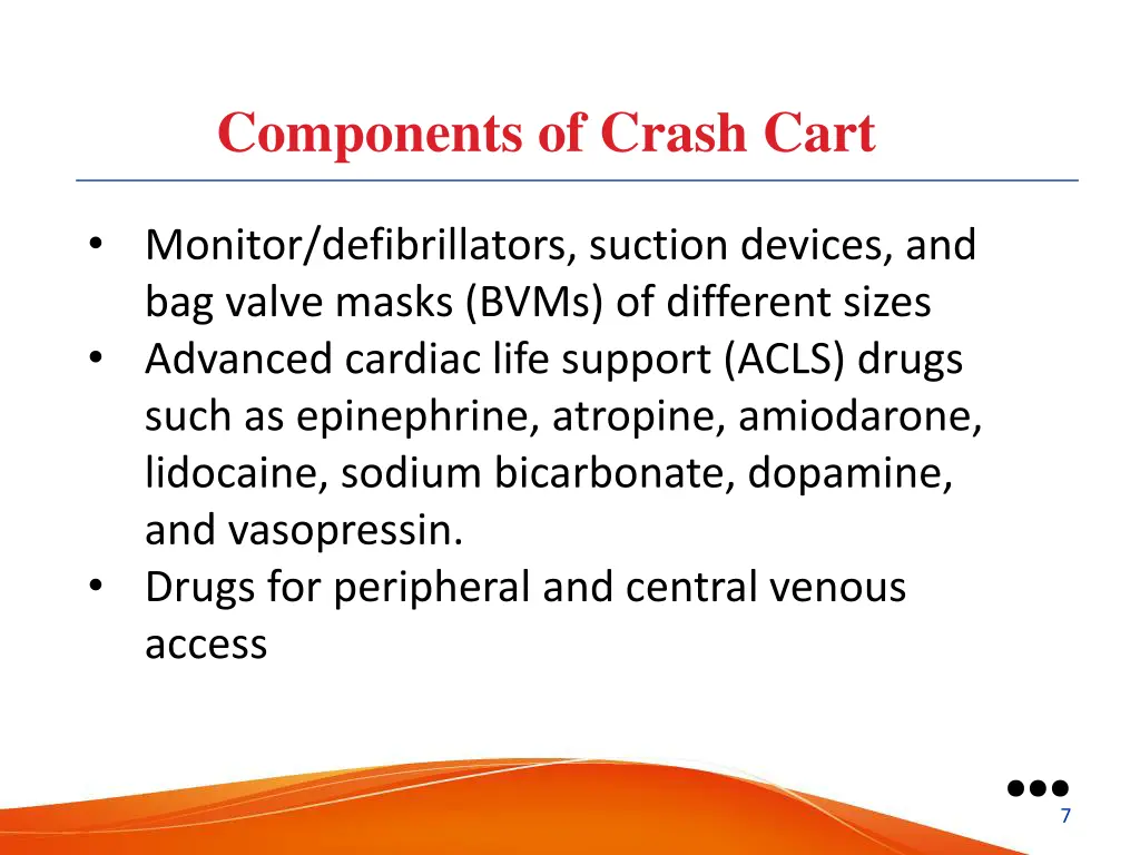 components of crash cart