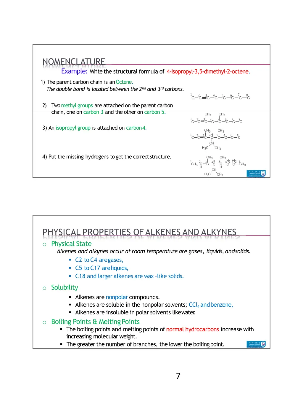 nomenclature example write the structural formula