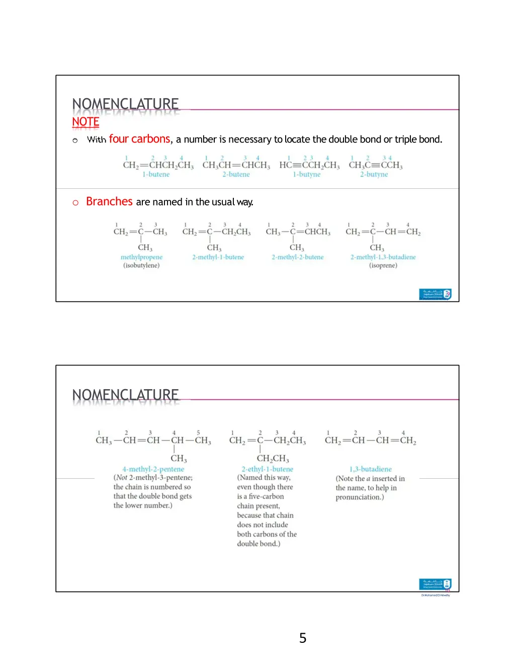 nomenclature note four carbons a number