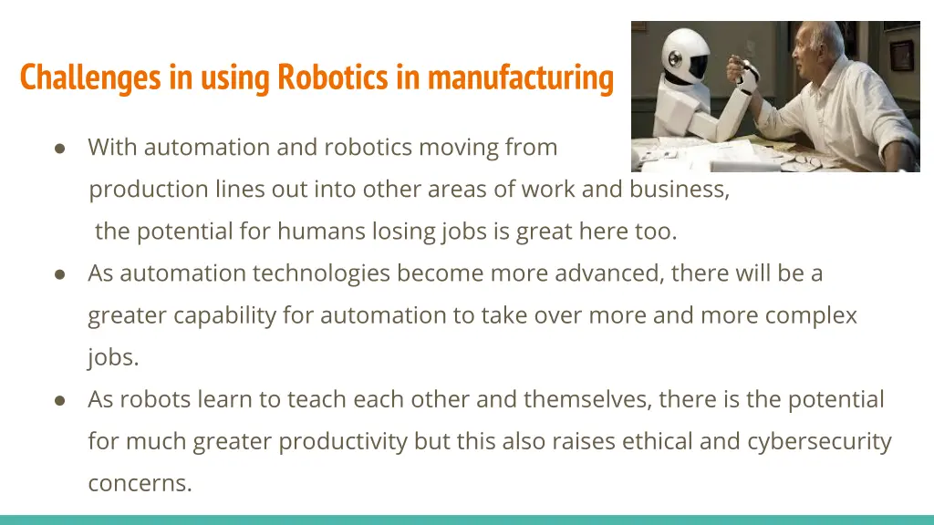 challenges in using robotics in manufacturing