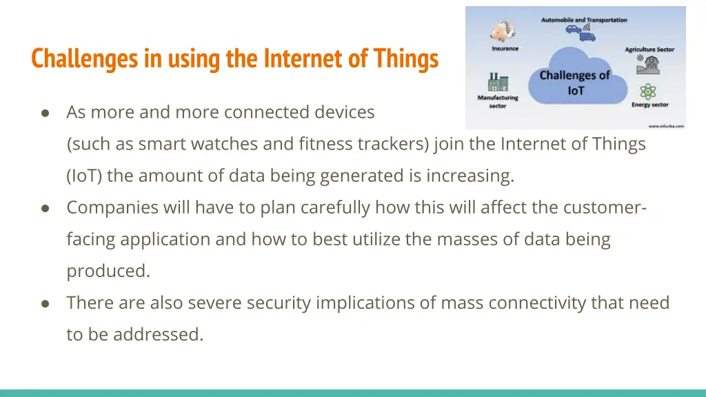 challenges in using the internet of things