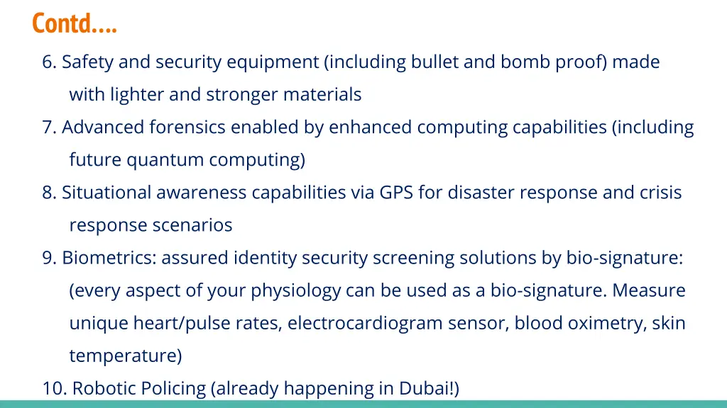 contd 6 safety and security equipment including