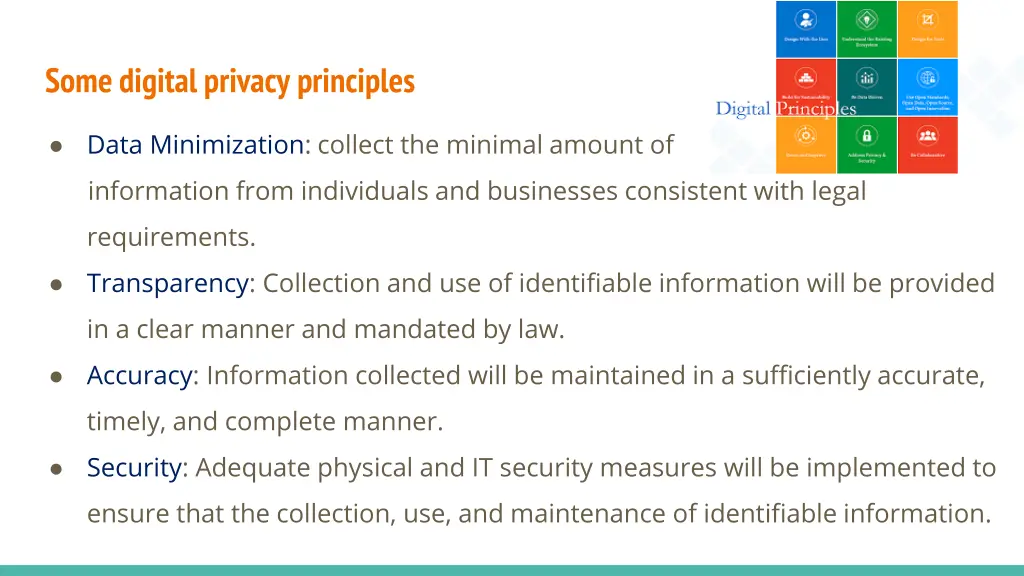 some digital privacy principles