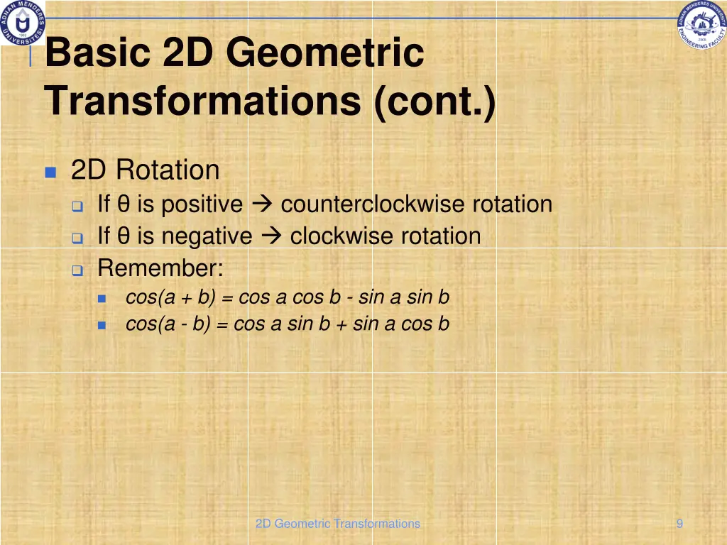 basic 2d geometric transformations cont 2