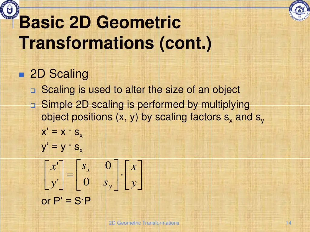 basic 2d geometric transformations cont 5