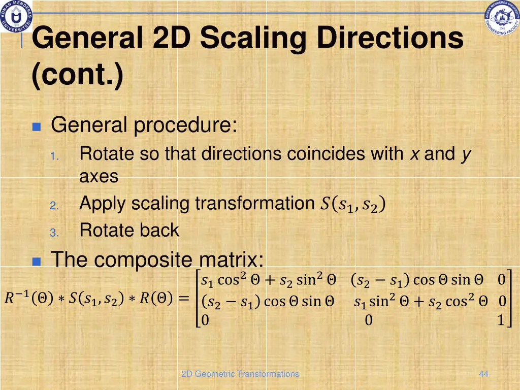 general 2d scaling directions cont