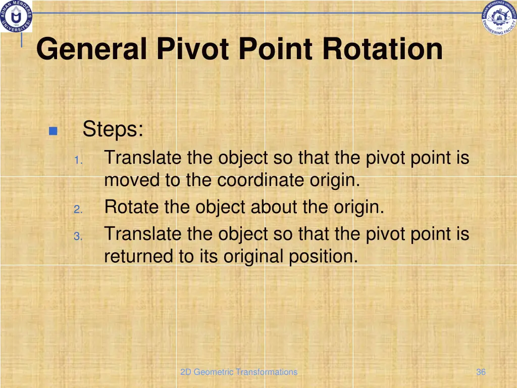 general pivot point rotation