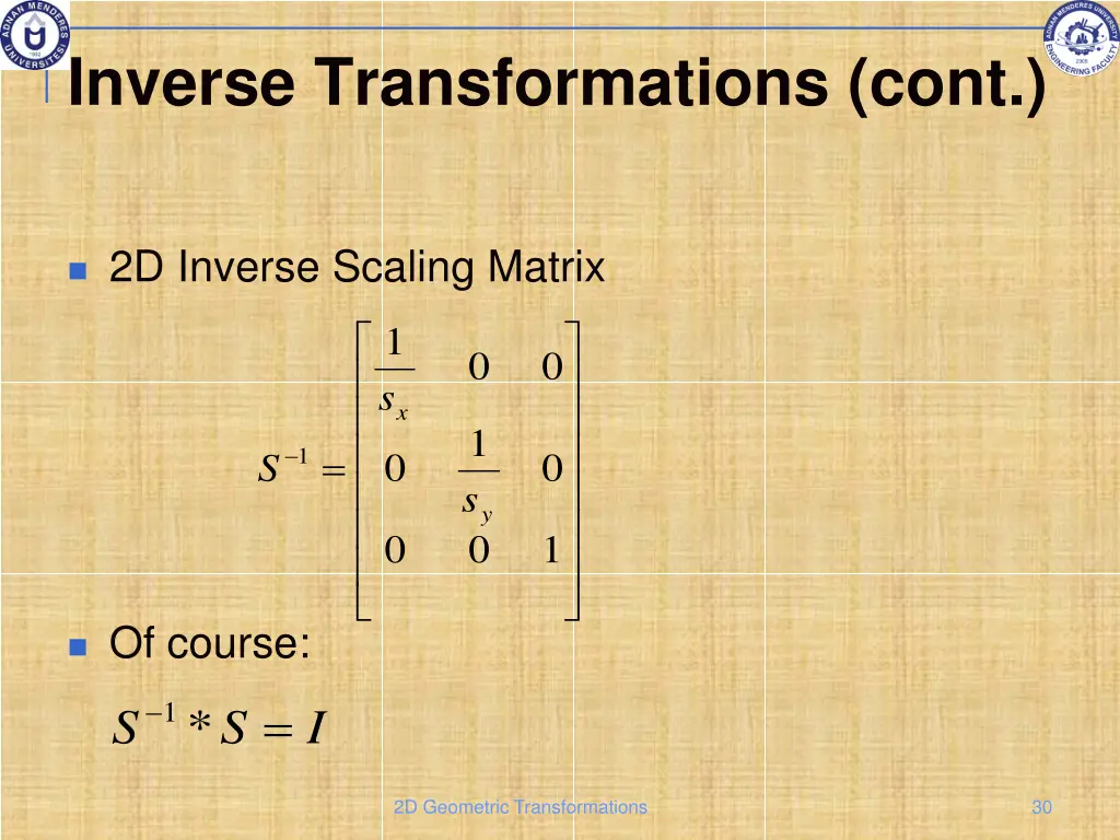 inverse transformations cont 2