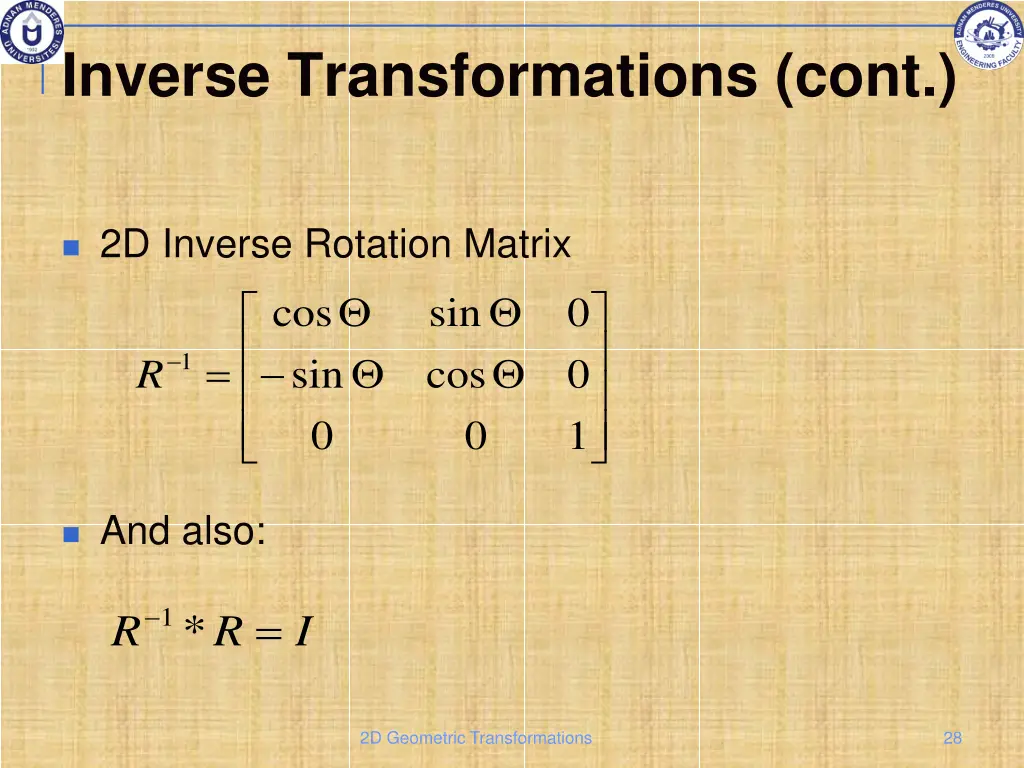 inverse transformations cont