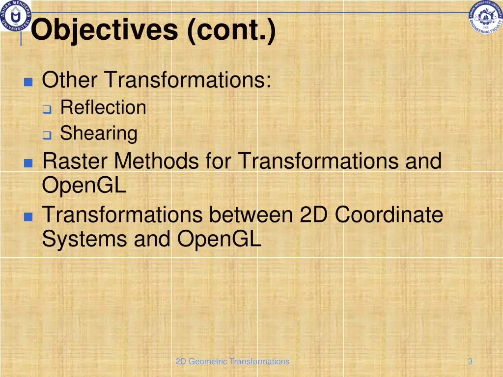 objectives cont