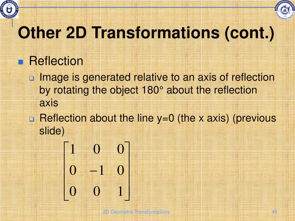 other 2d transformations cont