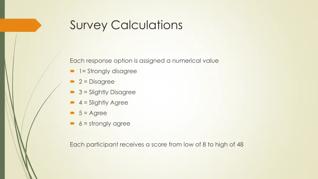 survey calculations