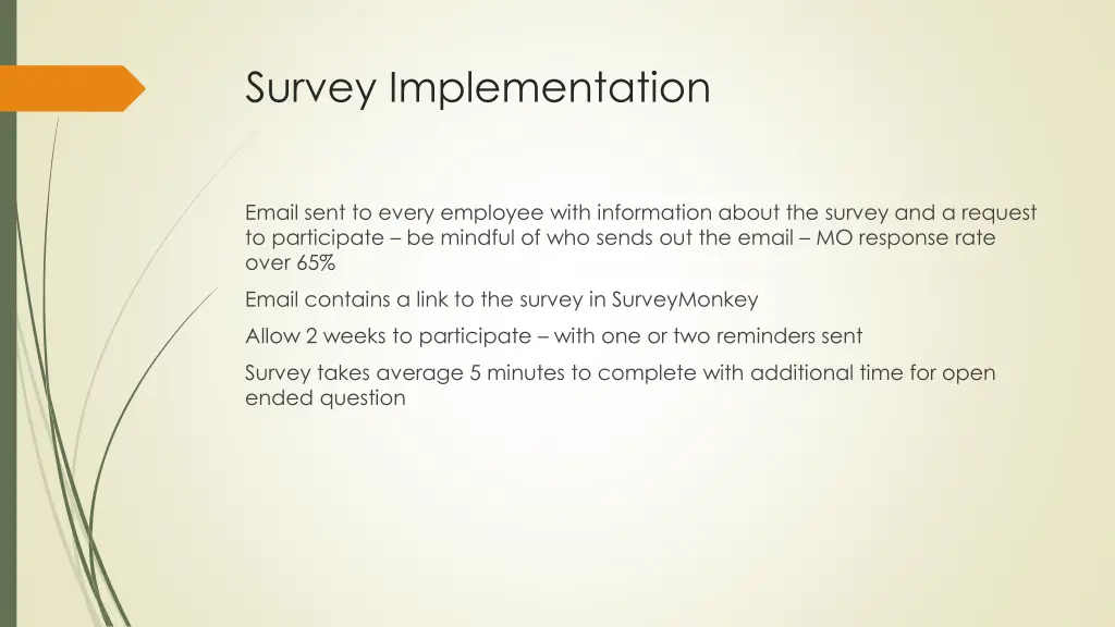 survey implementation