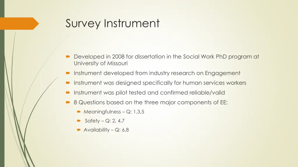 survey instrument