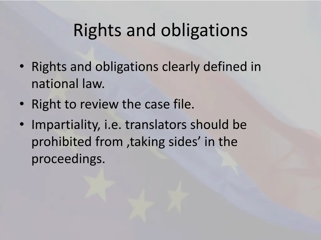 rights and obligations