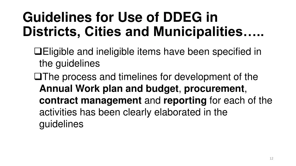 guidelines for use of ddeg in districts cities 1